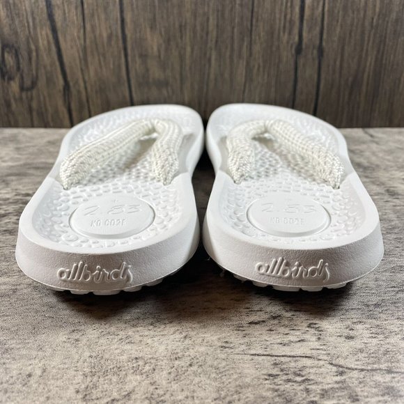 Allbirds 2.83 KG CO2E Flip Flop Sandal White Women 11 Men 9 - Picture 5 of 6